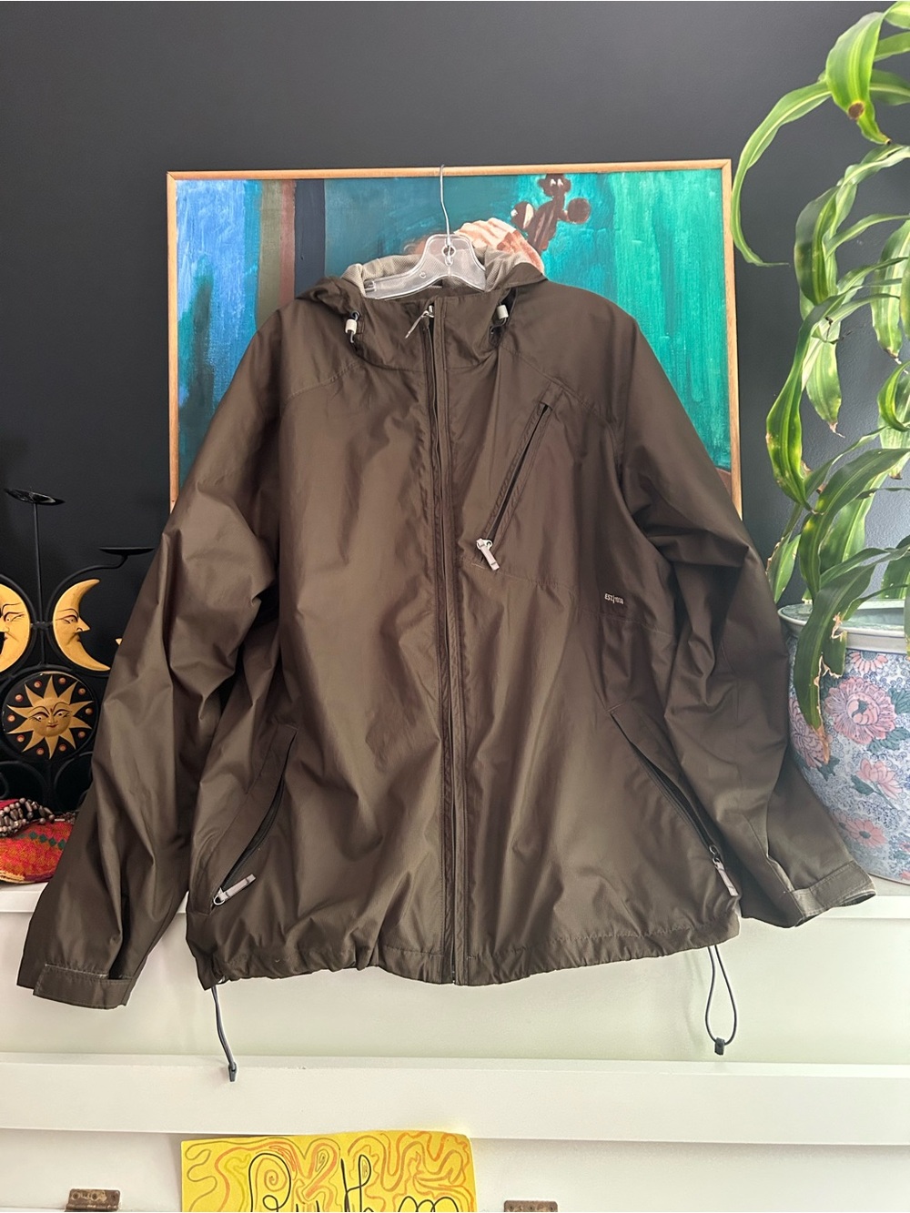 Columbia Men’s Large Brown Hooded Lightweight Windbreaker Jacket